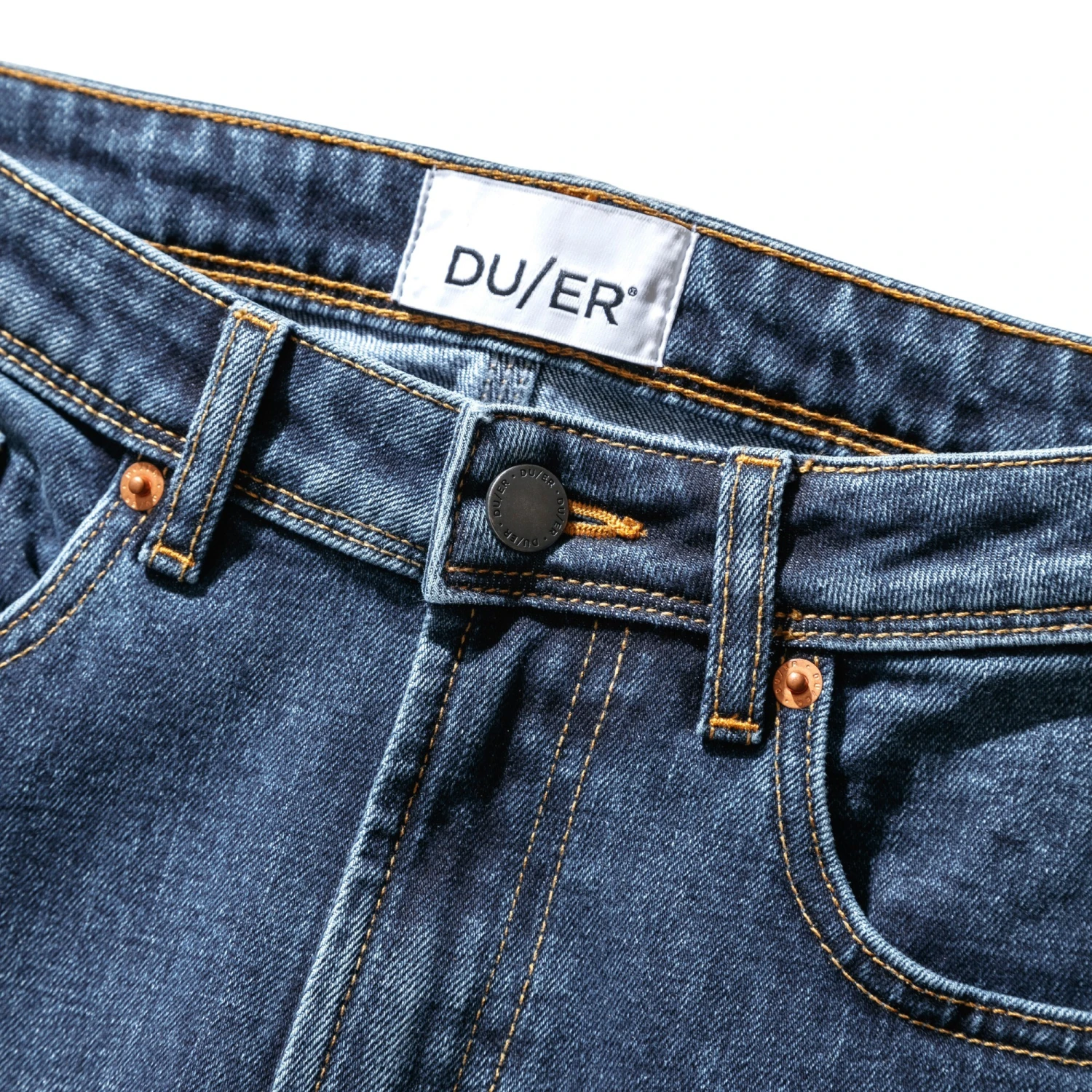 Midweight Denim High Rise Straight Womens Commuter Jeans - Image 3