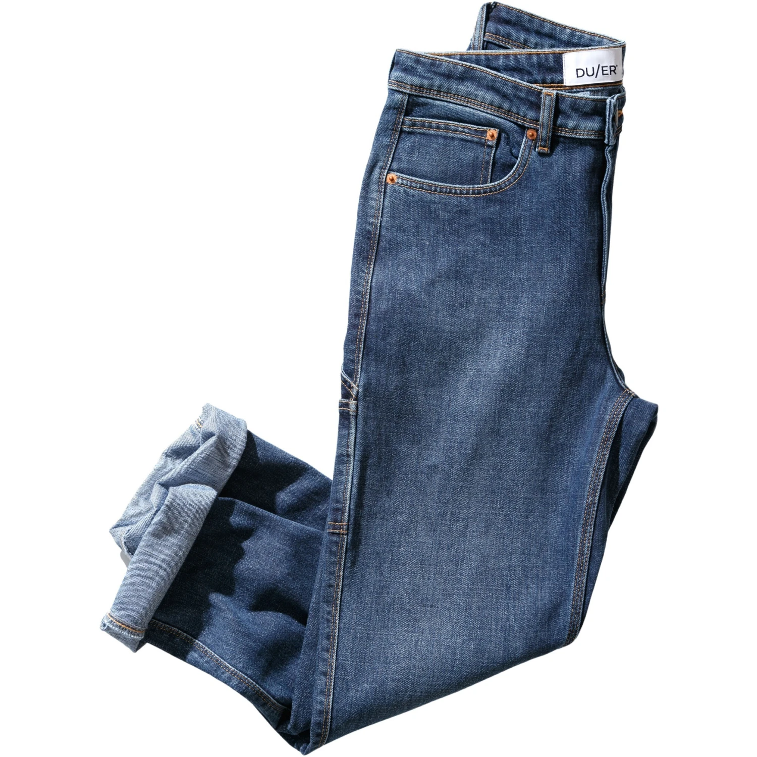 Midweight Denim High Rise Straight Womens Commuter Jeans - Image 4